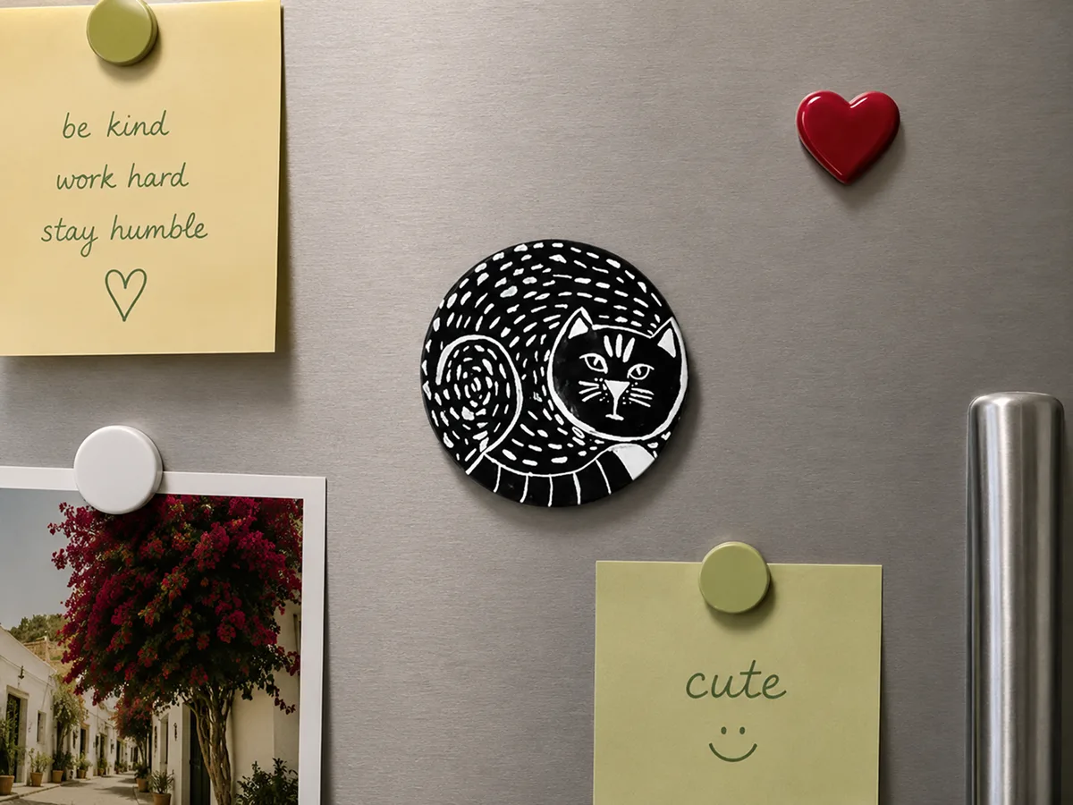 Catnap Spiral Art Magnet