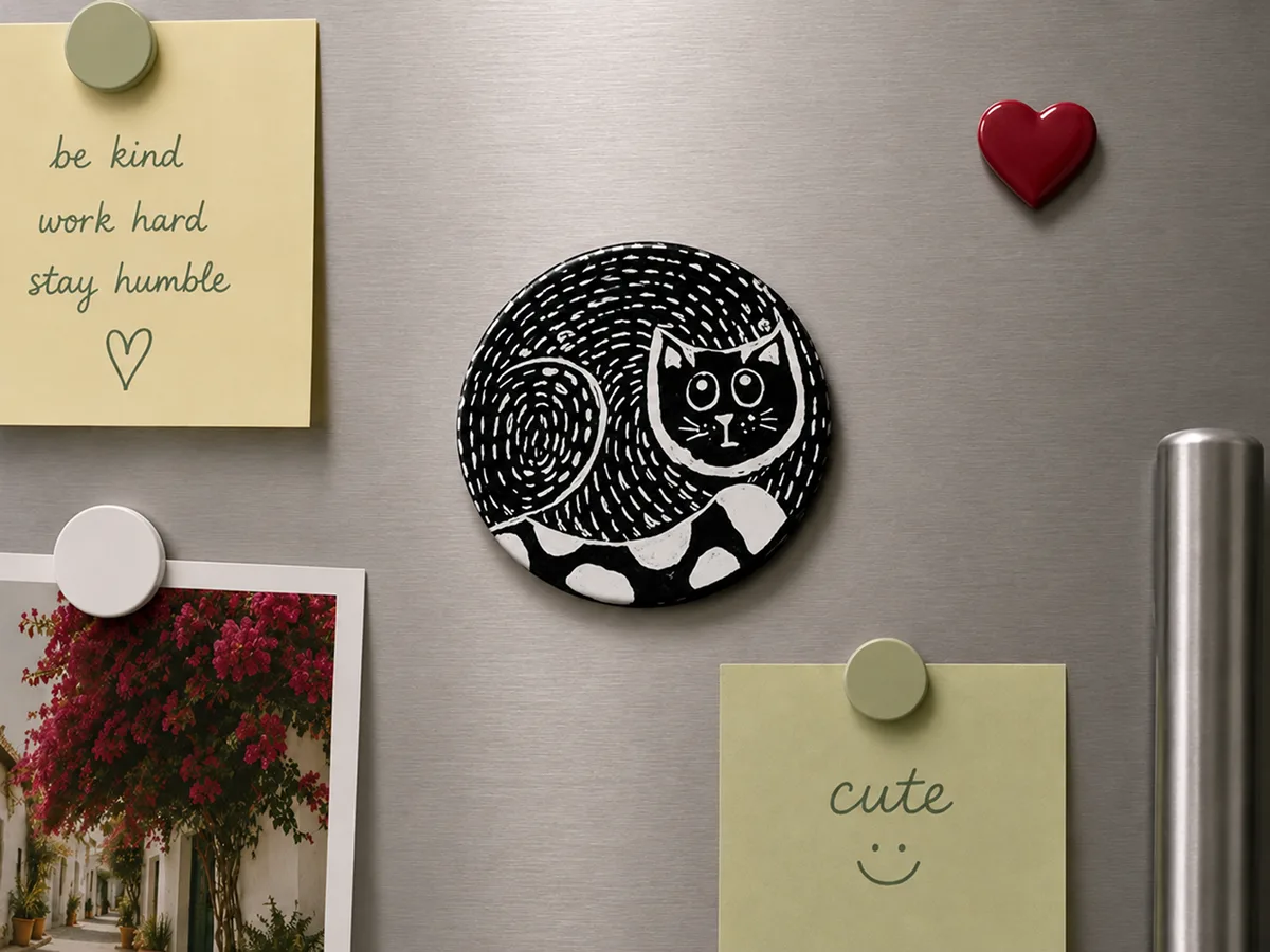 Moonlit Curl Art Magnet
